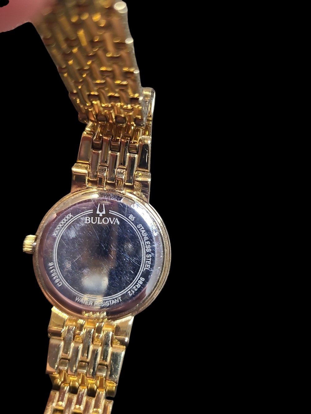 Bulova Gold-Tone Women's Crystal Bezel Bracelet Watch New Battery - Picture 3 of 3